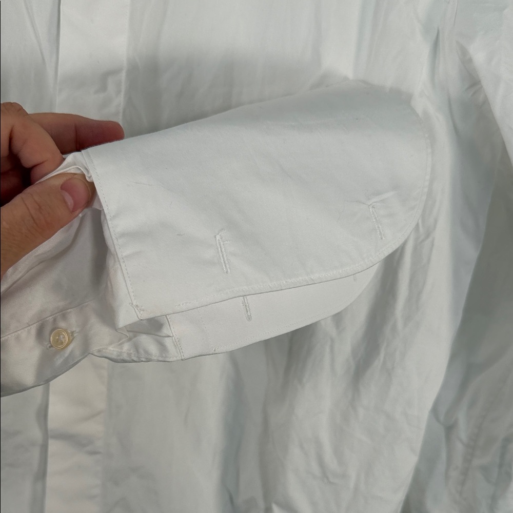 Suit Supply Men's White Slim Fit‎ Egyptian 100% Cotton Dress Shirt Sz 16-1/2 - Picture 8 of 11